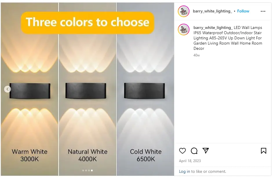 Wall lamp that mimics sunlight